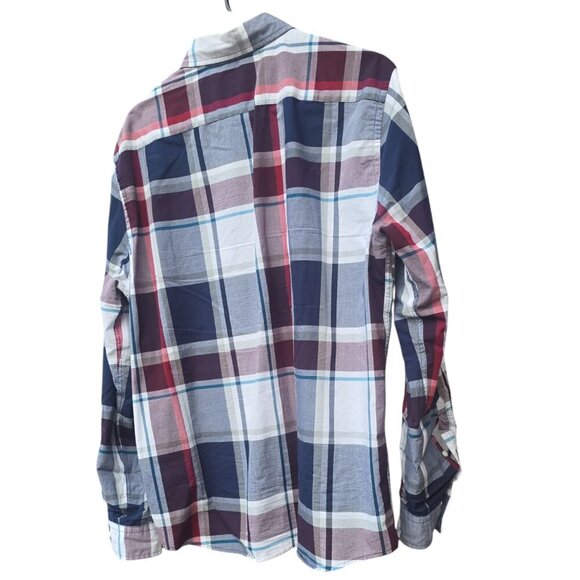 Express Men's Long Sleeve Button Down Plaid - Picture 2 of 5